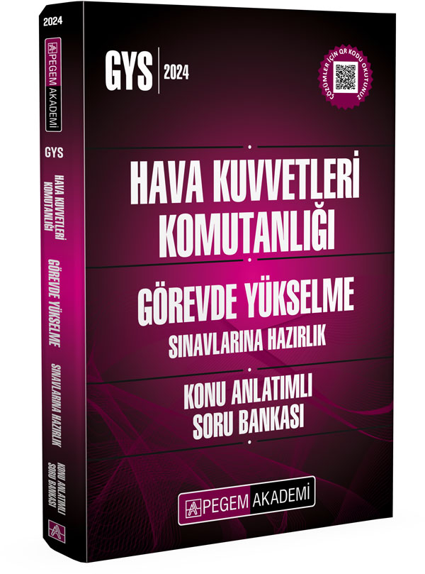 2024 Hava Kuvvetleri Komutanlığı Görevde Yükselme Sınavlarına Hazırlık Konu Anlatımlı Soru Bankası