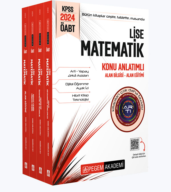 2024 KPSS ÖABT Lise Matematik Konu Anlatımlı (4 kitap)